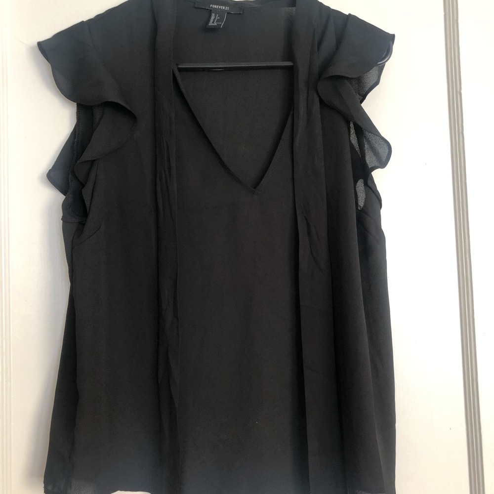 Black Sleeveless Blouse